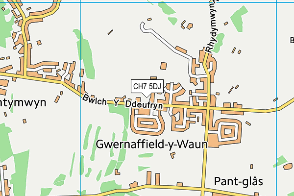 CH7 5DJ map - OS VectorMap District (Ordnance Survey)