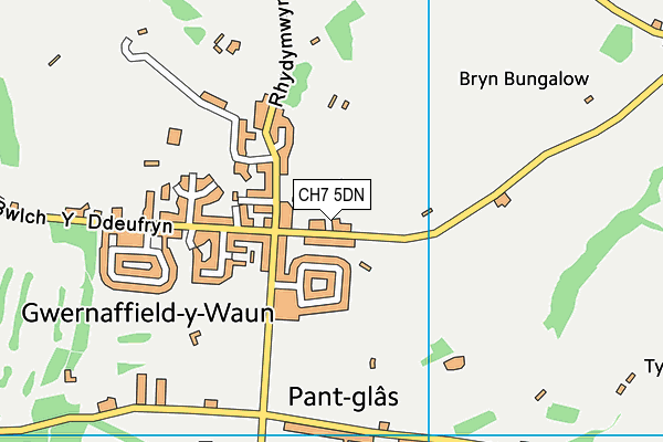 CH7 5DN map - OS VectorMap District (Ordnance Survey)