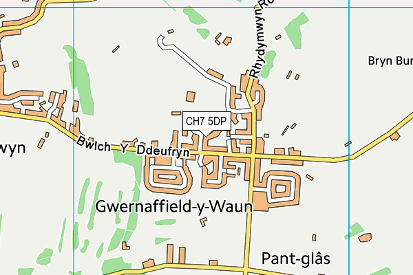 Ysgol Y Waun map (CH7 5DP) - OS VectorMap District (Ordnance Survey)