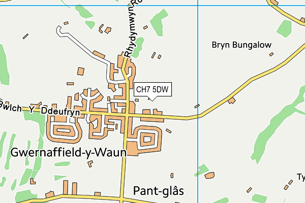 CH7 5DW map - OS VectorMap District (Ordnance Survey)