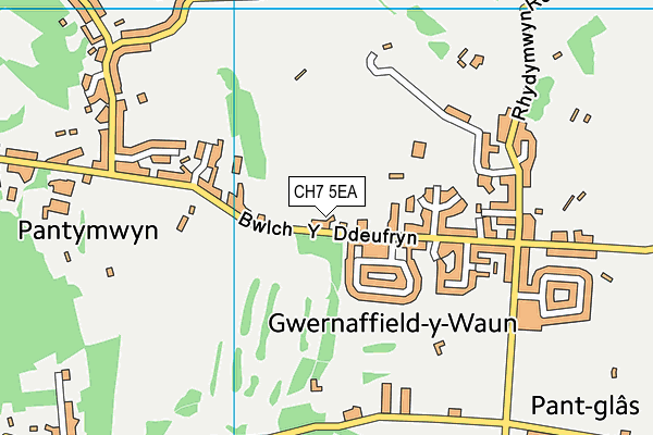 CH7 5EA map - OS VectorMap District (Ordnance Survey)