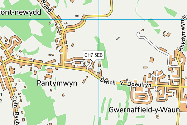 CH7 5EB map - OS VectorMap District (Ordnance Survey)