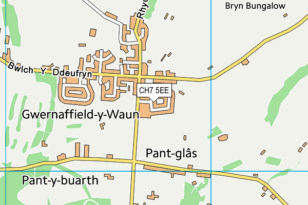 CH7 5EE map - OS VectorMap District (Ordnance Survey)