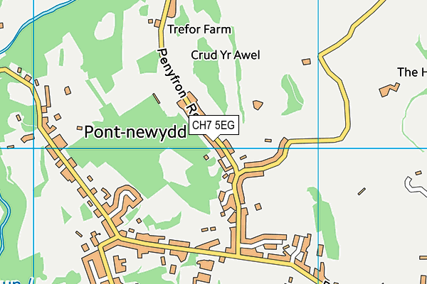 CH7 5EG map - OS VectorMap District (Ordnance Survey)