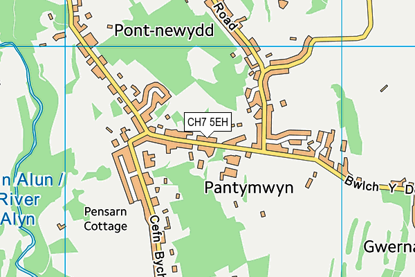 CH7 5EH map - OS VectorMap District (Ordnance Survey)