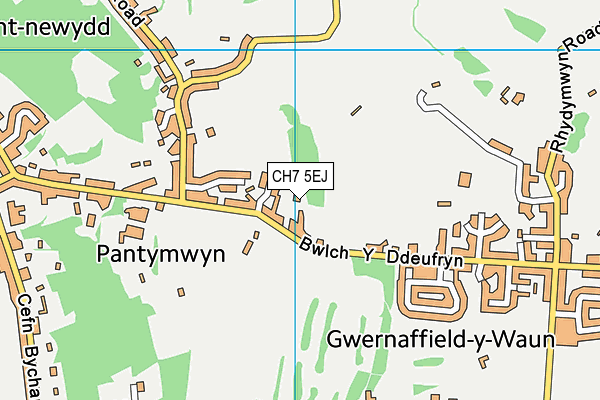 CH7 5EJ map - OS VectorMap District (Ordnance Survey)