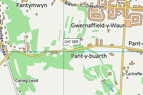 CH7 5ER map - OS VectorMap District (Ordnance Survey)