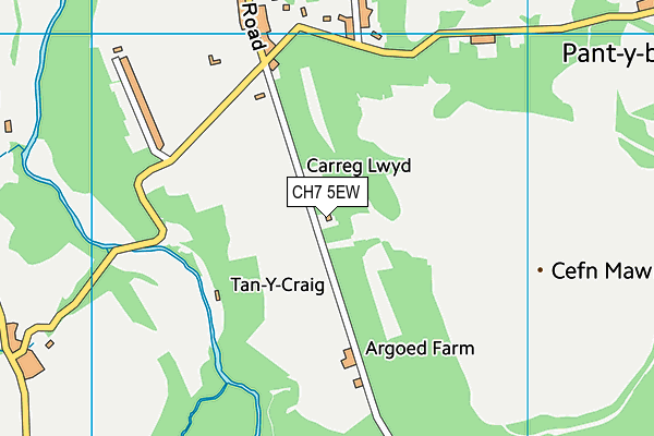 CH7 5EW map - OS VectorMap District (Ordnance Survey)