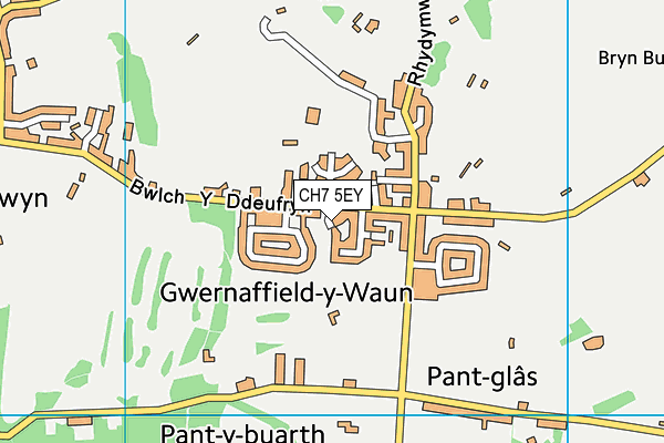 CH7 5EY map - OS VectorMap District (Ordnance Survey)