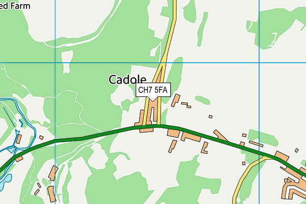 CH7 5FA map - OS VectorMap District (Ordnance Survey)