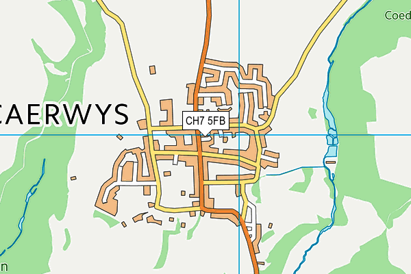 CH7 5FB map - OS VectorMap District (Ordnance Survey)