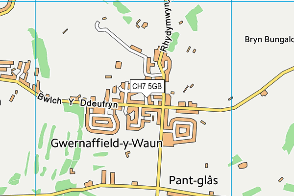 CH7 5GB map - OS VectorMap District (Ordnance Survey)