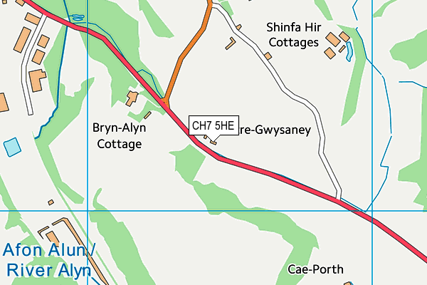 CH7 5HE map - OS VectorMap District (Ordnance Survey)