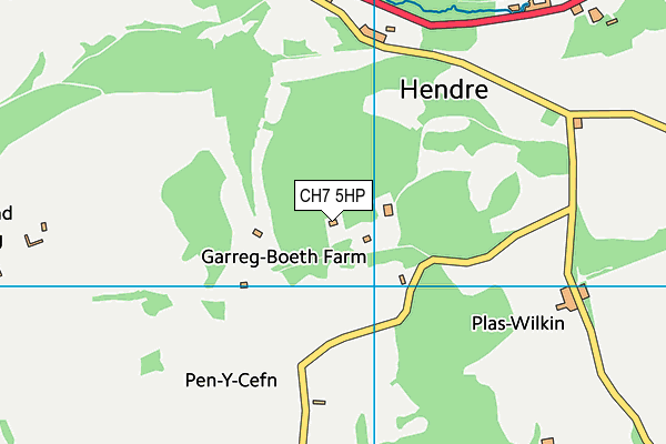 CH7 5HP map - OS VectorMap District (Ordnance Survey)