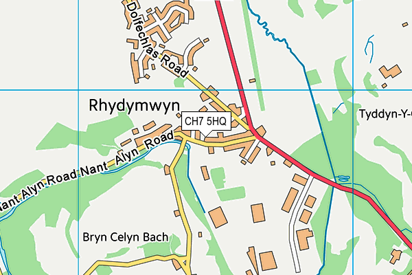 CH7 5HQ map - OS VectorMap District (Ordnance Survey)