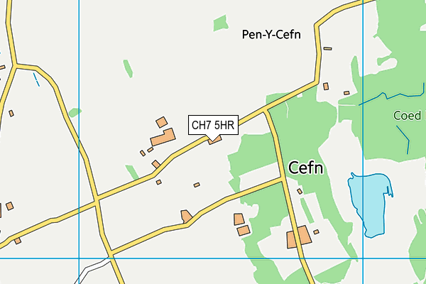 CH7 5HR map - OS VectorMap District (Ordnance Survey)