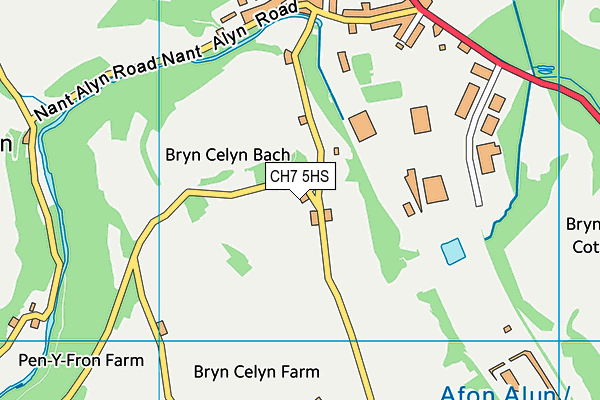 CH7 5HS map - OS VectorMap District (Ordnance Survey)