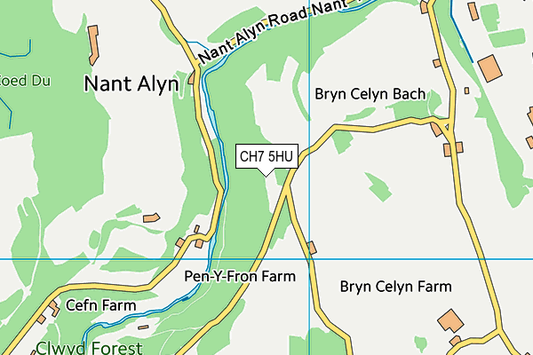 CH7 5HU map - OS VectorMap District (Ordnance Survey)