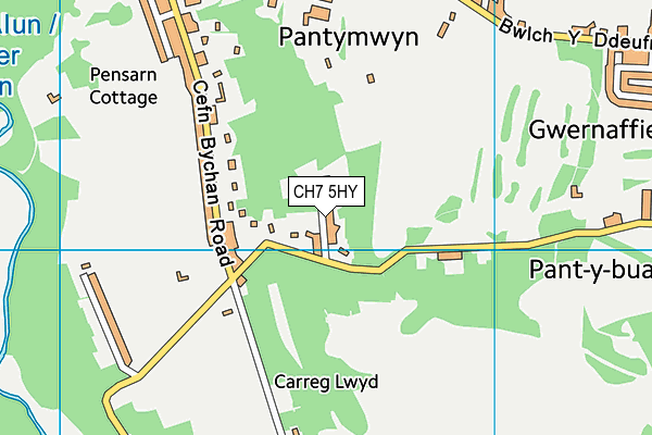 CH7 5HY map - OS VectorMap District (Ordnance Survey)