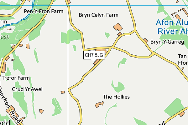 CH7 5JG map - OS VectorMap District (Ordnance Survey)