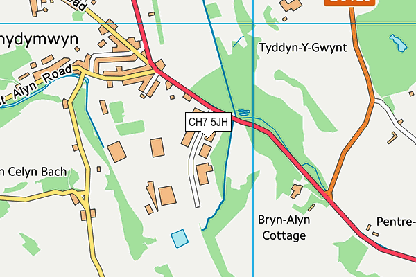 CH7 5JH map - OS VectorMap District (Ordnance Survey)