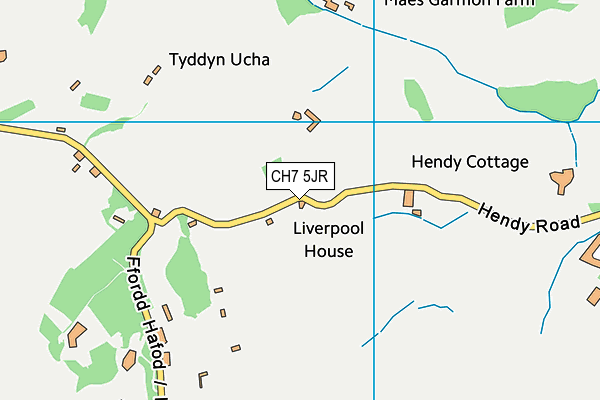 CH7 5JR map - OS VectorMap District (Ordnance Survey)