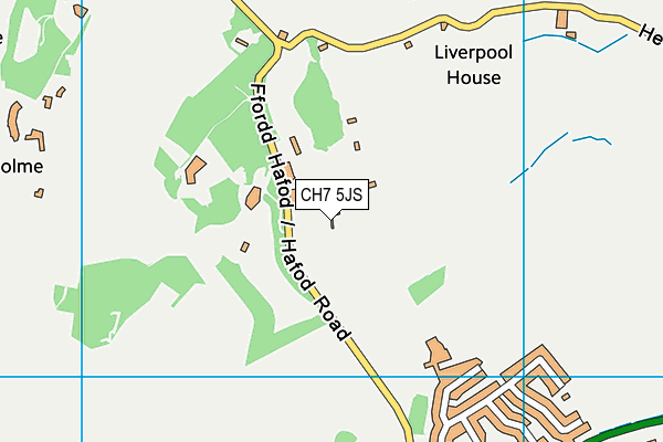 CH7 5JS map - OS VectorMap District (Ordnance Survey)