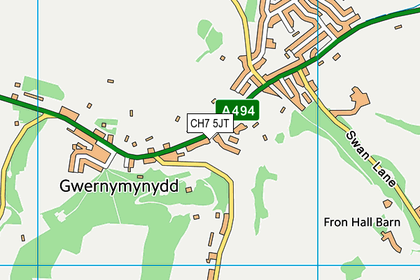 CH7 5JT map - OS VectorMap District (Ordnance Survey)