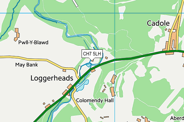 CH7 5LH map - OS VectorMap District (Ordnance Survey)