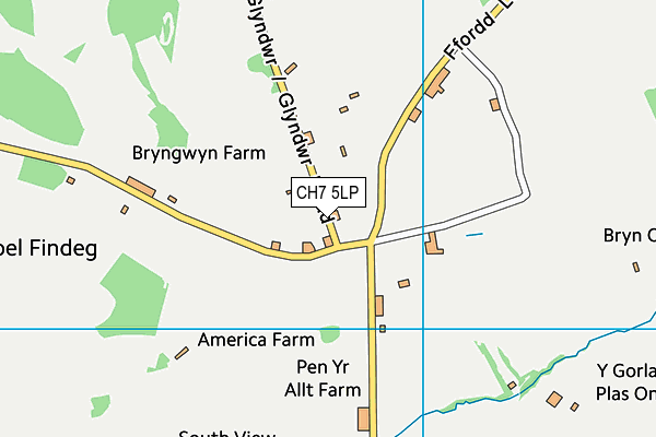 CH7 5LP map - OS VectorMap District (Ordnance Survey)