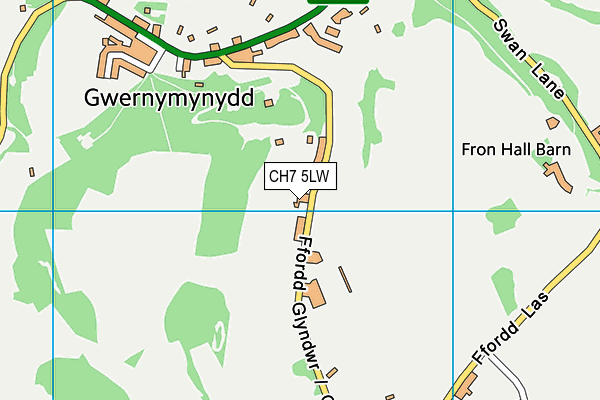 CH7 5LW map - OS VectorMap District (Ordnance Survey)