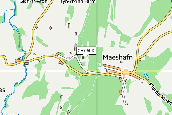 CH7 5LX map - OS VectorMap District (Ordnance Survey)