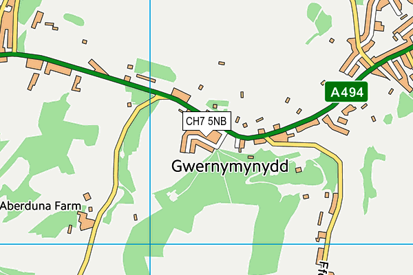 CH7 5NB map - OS VectorMap District (Ordnance Survey)