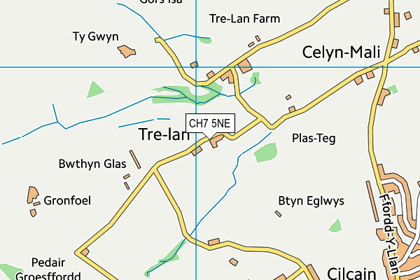 CH7 5NE map - OS VectorMap District (Ordnance Survey)