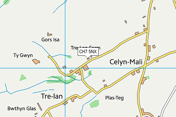 CH7 5NX map - OS VectorMap District (Ordnance Survey)