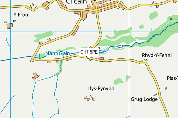 CH7 5PE map - OS VectorMap District (Ordnance Survey)