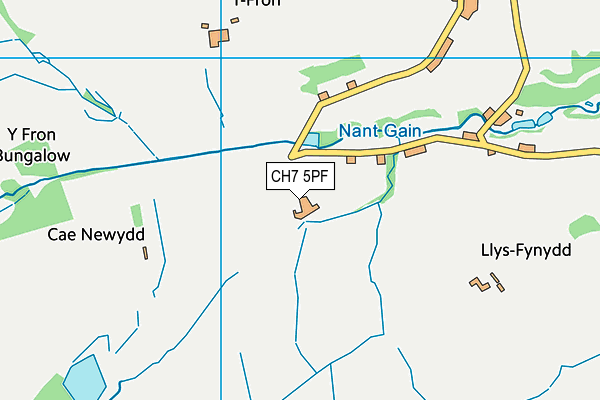 CH7 5PF map - OS VectorMap District (Ordnance Survey)