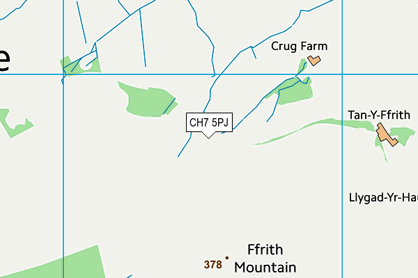 CH7 5PJ map - OS VectorMap District (Ordnance Survey)