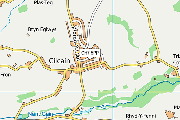 CH7 5PP map - OS VectorMap District (Ordnance Survey)