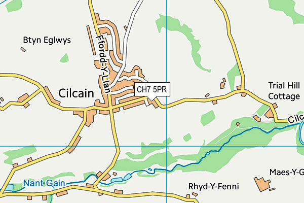 CH7 5PR map - OS VectorMap District (Ordnance Survey)