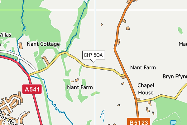 CH7 5QA map - OS VectorMap District (Ordnance Survey)