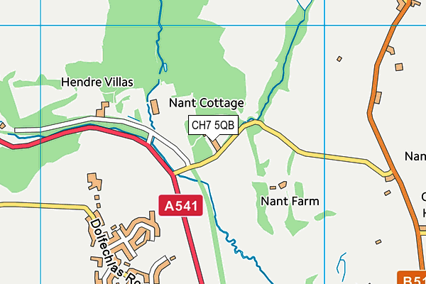 CH7 5QB map - OS VectorMap District (Ordnance Survey)