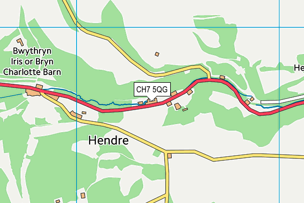 CH7 5QG map - OS VectorMap District (Ordnance Survey)