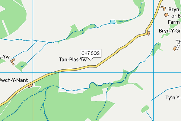 CH7 5QS map - OS VectorMap District (Ordnance Survey)