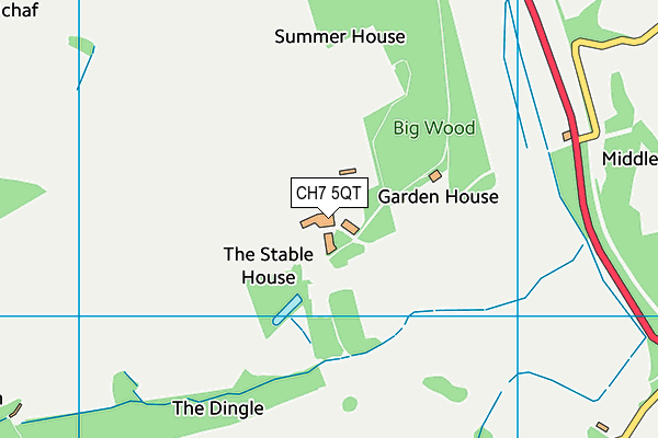 CH7 5QT map - OS VectorMap District (Ordnance Survey)