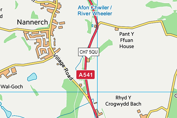 CH7 5QU map - OS VectorMap District (Ordnance Survey)