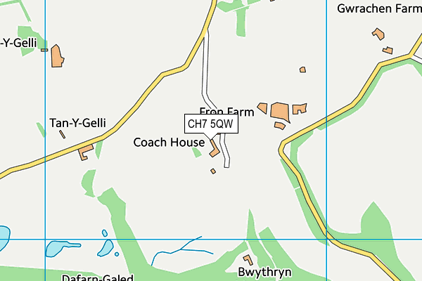 CH7 5QW map - OS VectorMap District (Ordnance Survey)