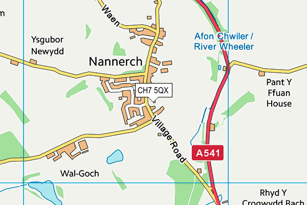 CH7 5QX map - OS VectorMap District (Ordnance Survey)