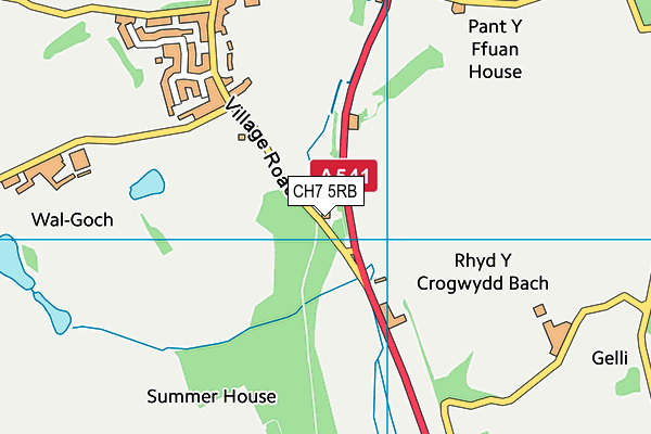 CH7 5RB map - OS VectorMap District (Ordnance Survey)