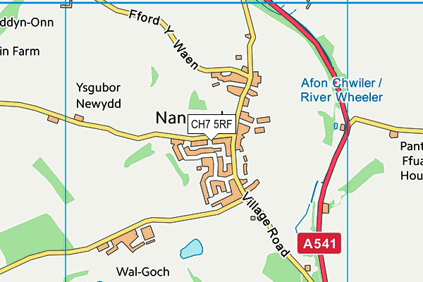 CH7 5RF map - OS VectorMap District (Ordnance Survey)